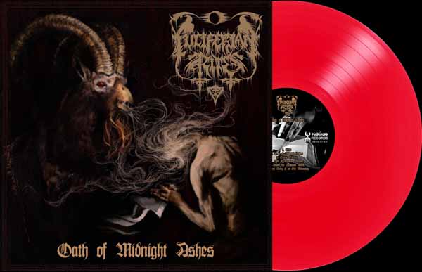 Luciferian Rites – OATH OF MIDNIGHT ASHES (CLEAR ALTAR BLOOD RED VINYL) Vinyl LP