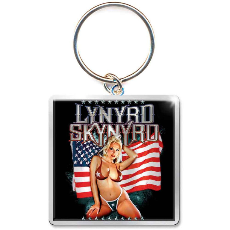Lynyrd Skynyrd American Flag (Photo Print) Keychain