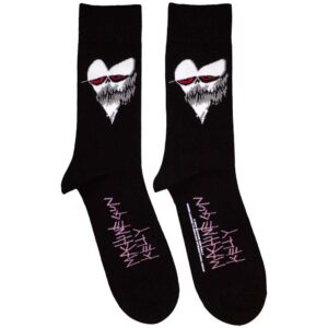 Machine Gun Kelly Unisex Heart Face Black UK Size 7 - 11 Ankle Socks