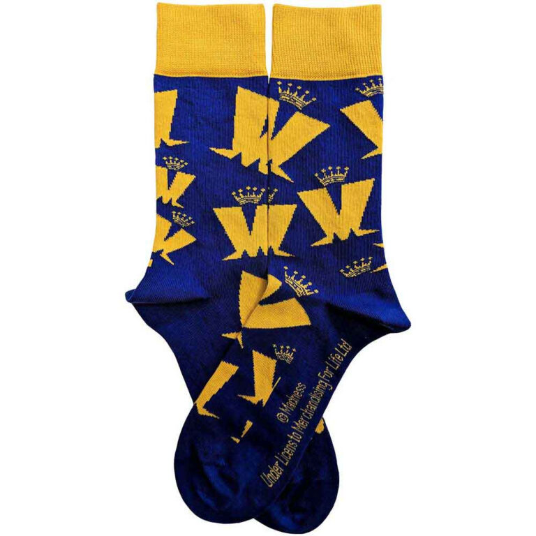 Madness Crown & M Pattern (Blue) (UK Size 7 – 11) Socks