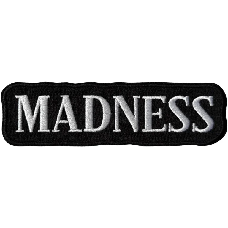 Madness Text Logo Woven Patch