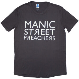 Manic Street Preachers Reversed Logo Charcoal Grey T-Shirt