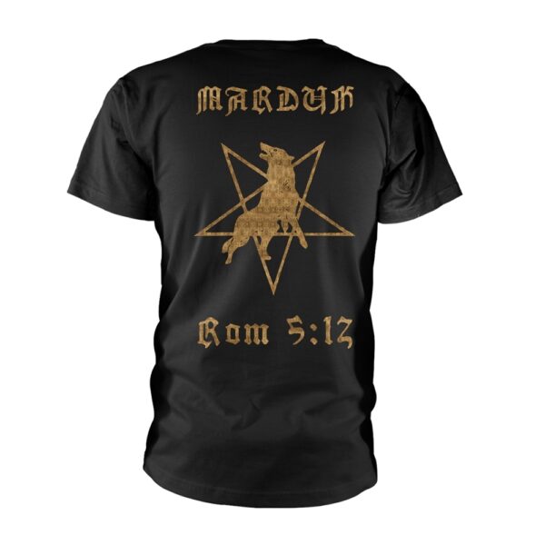 Marduk - Rom 5:12 (gold) T-Shirt (Front / Back Print) - Image 2