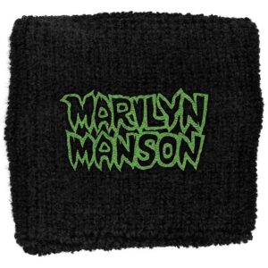 Marilyn Manson Embroidered Wristband: Logo Embroidered Wristband
