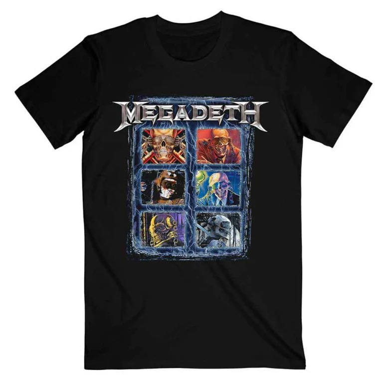 Megadeth Vic Head Grid T-Shirt