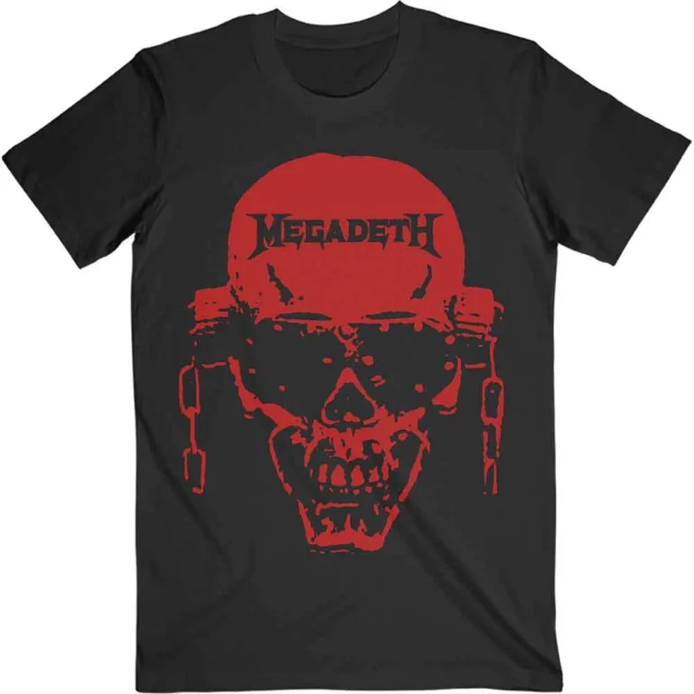 Megadeth Vic Hi-Contrast Red T-Shirt