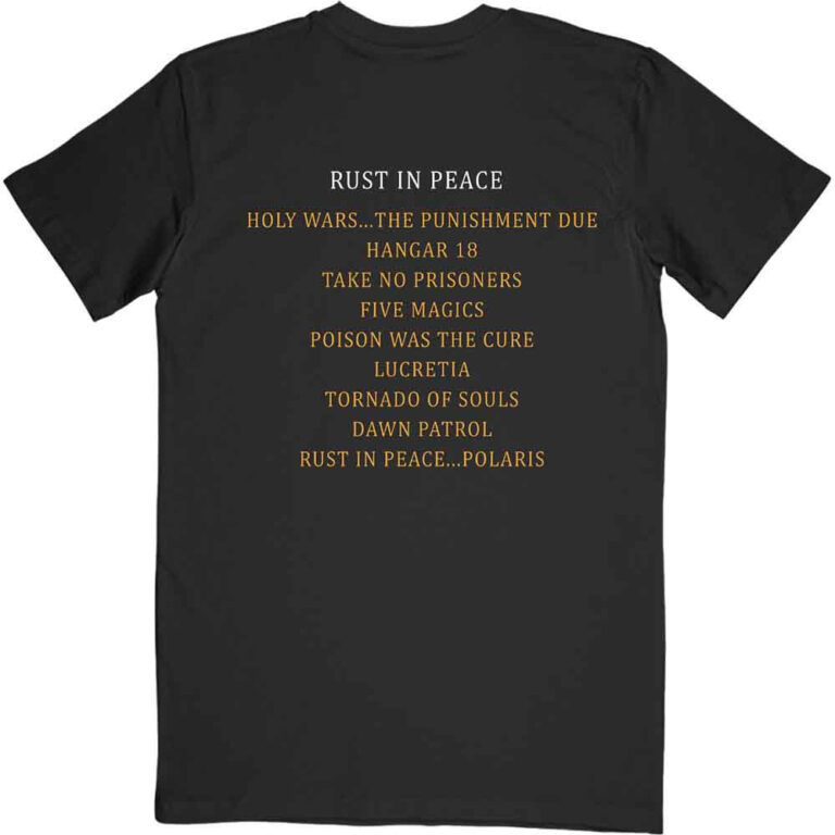 Megadeth Rust In Peace Track list T-Shirt