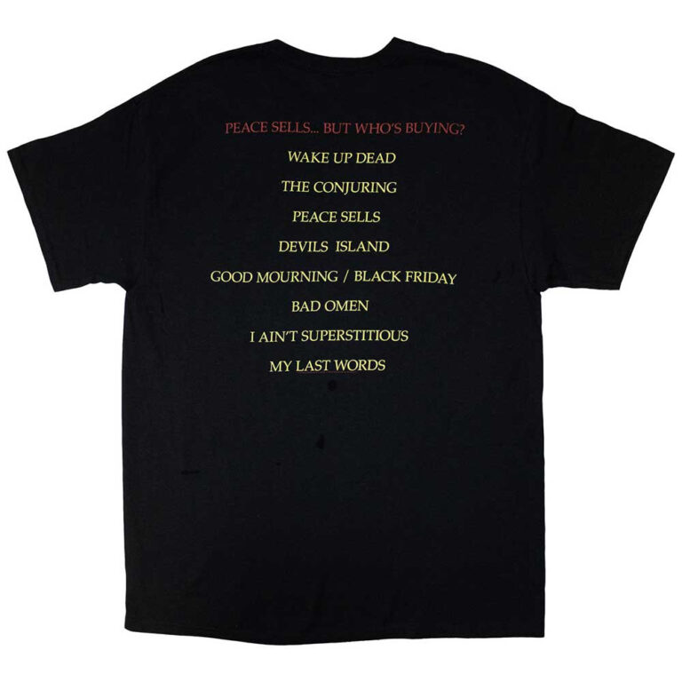 Megadeth Peace Sells Track list T-Shirt