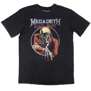 Megadeth Black Friday Charcoal Grey Back Print T-Shirt