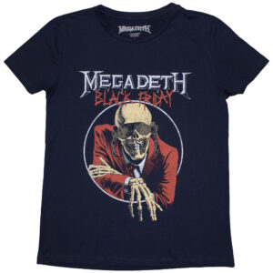Megadeth Black Friday Navy Blue Back Print Ladies T-Shirt