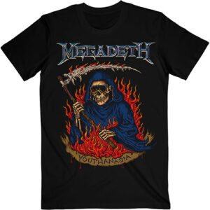 Megadeth Youthanasia Flames Black T-Shirt