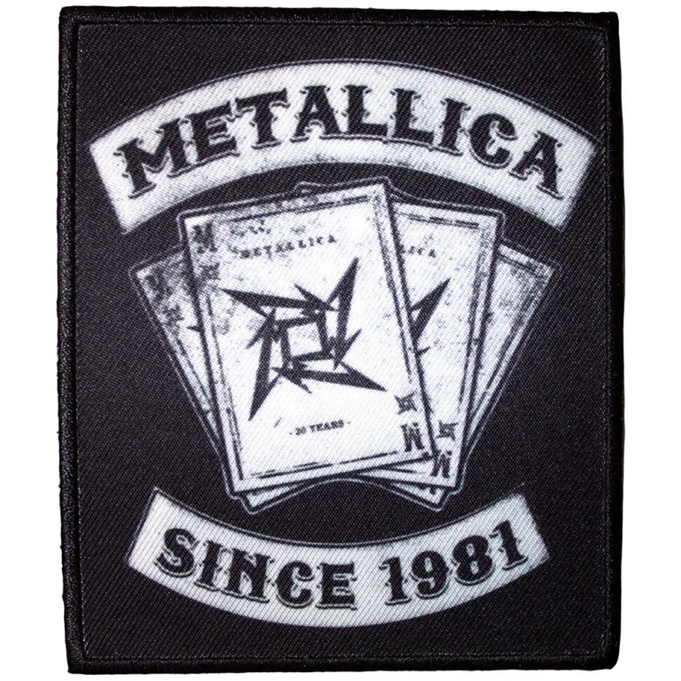 Metallica 30th Anniversary Playing Card Patch