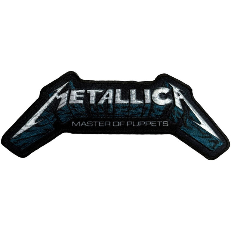 Metallica Master Of Puppets Blue Poster Logo Woven Patch