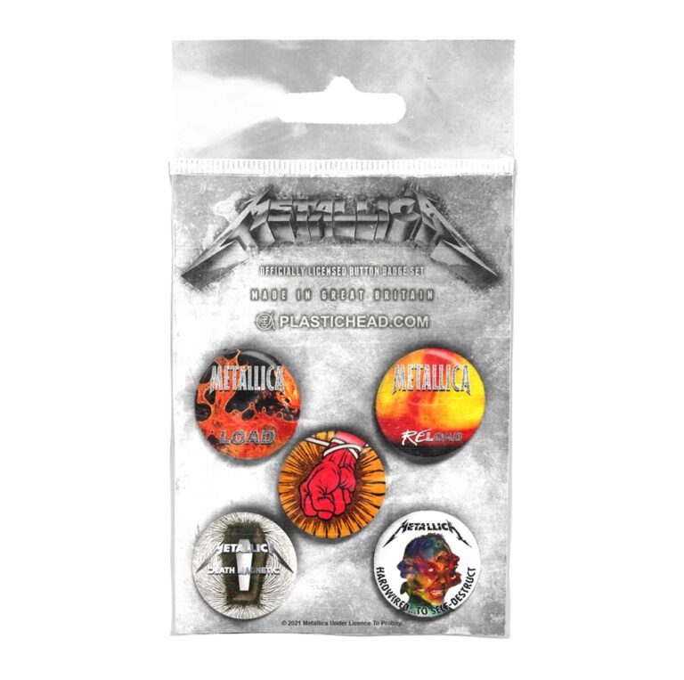 Metallica – ALBUMS 1996-2016 BUTTON BADGE SET