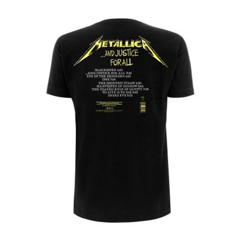 Metallica – And Justice For All Tracks Front / Back Print T-Shirt