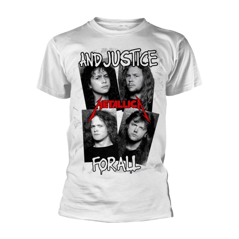Metallica – Faces First Four Albums Front / Back Print T-Shirt