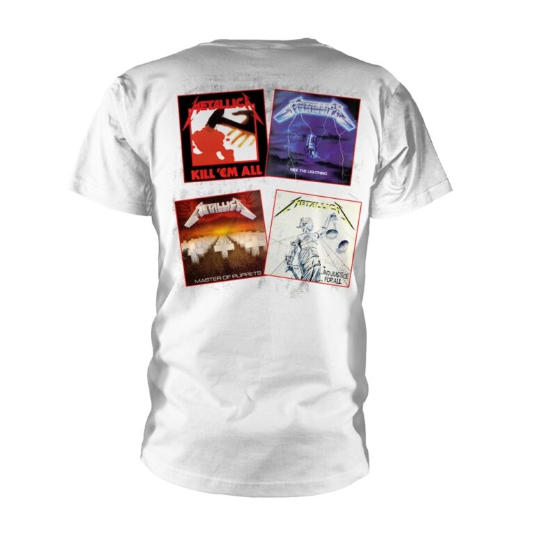 Metallica – Faces First Four Albums Front / Back Print T-Shirt