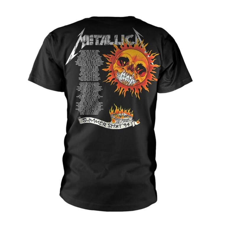 Metallica – Flaming Skull Tour ’94 Front / Back Print T-Shirt