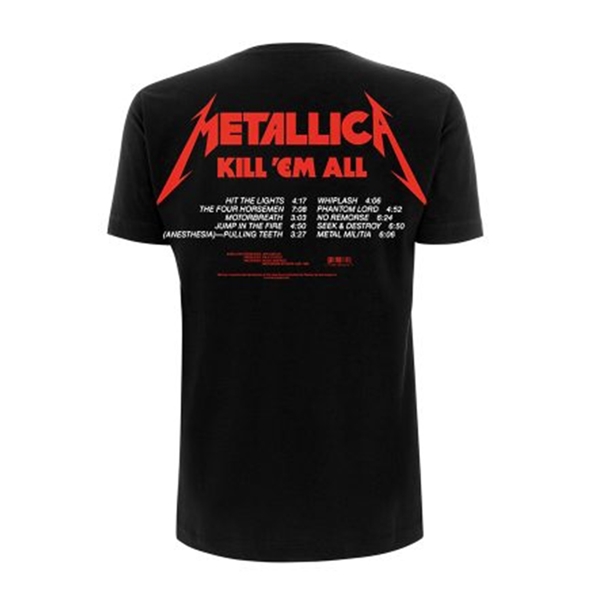 Metallica – Kill ’em All Tracks Front / Back Print T-Shirt