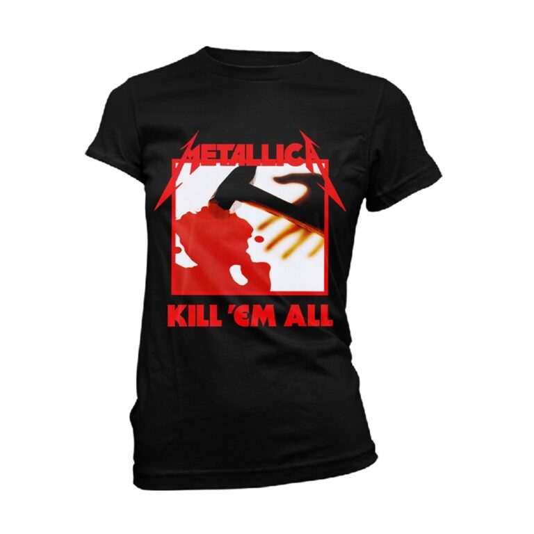 Metallica – Kill ’em All Tracks (black) Front / Back Print Ladies T-Shirt