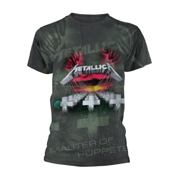 Metallica - Master Of Puppets (all Over) T-Shirt (Front / Back Print)