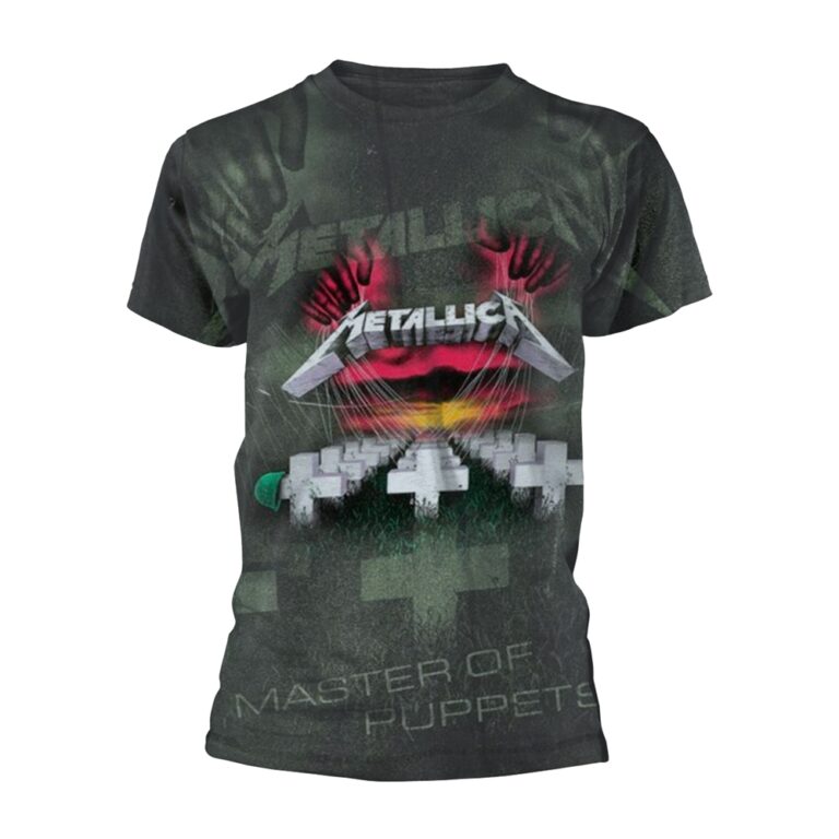 Metallica – Master Of Puppets (all Over) Front / Back Print T-Shirt