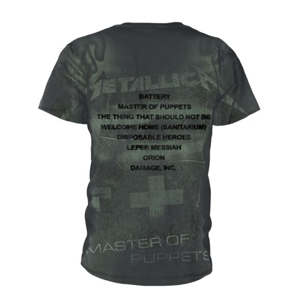 Metallica - Master Of Puppets (all Over) T-Shirt (Front / Back Print) - Image 2