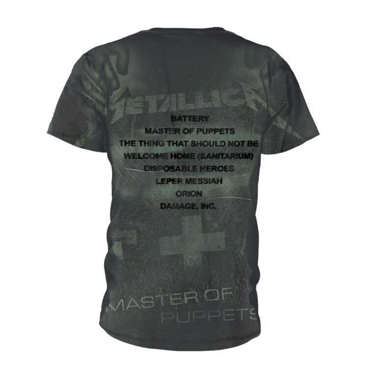 Metallica – Master Of Puppets (all Over) Front / Back Print T-Shirt