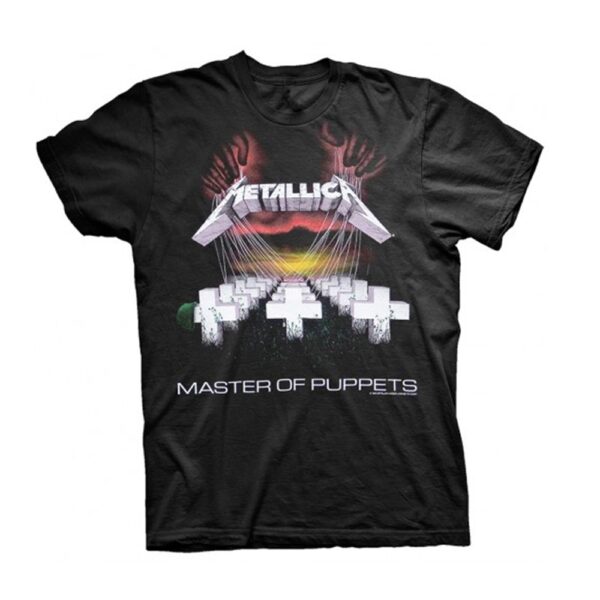 Metallica - Master Of Puppets Tracks T-Shirt (Front / Back Print)