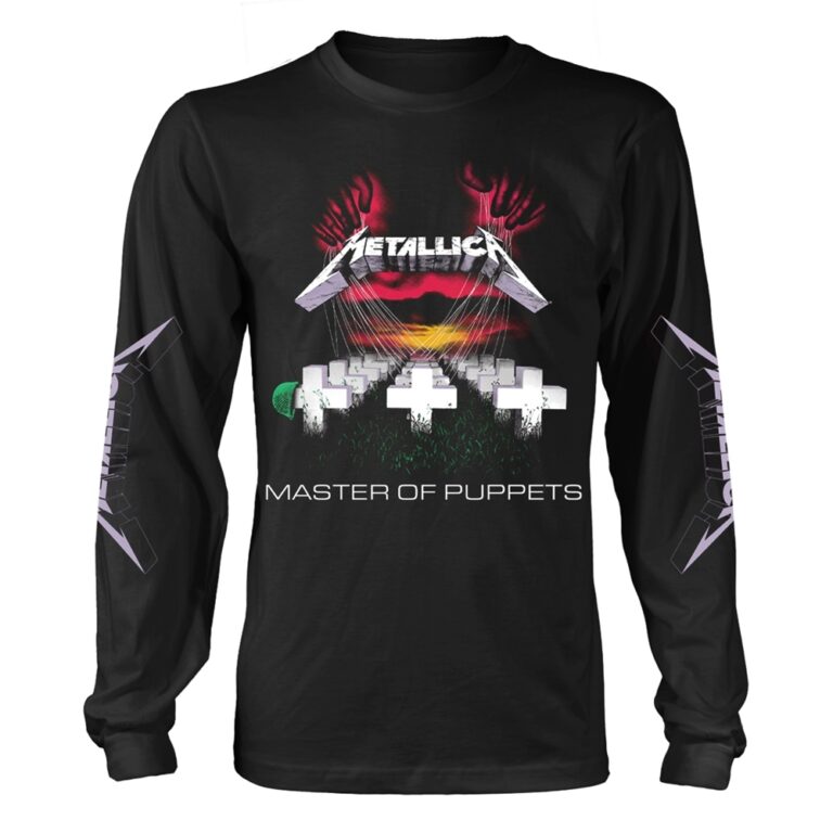 Metallica – Master Of Puppets Tracks (black) Long Sleeved T-Shirt