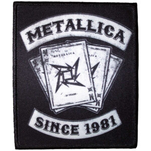 Metallica 30th Anniversary Playing Card Patch