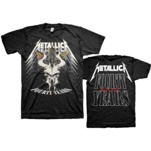 Metallica 40th Anniversary Forty Years Black Back Print T-Shirt