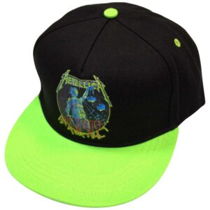 Metallica And Justice For All Black & Green Snapback Cap