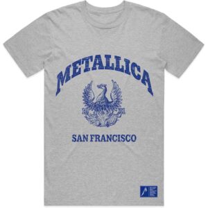 Metallica College Crest Grey T-Shirt