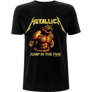 Metallica Jump In The Fire Vintage Black T-Shirt