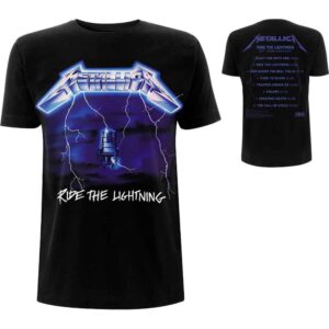 Metallica Ride The Lightning Tracks Back Print T-Shirt