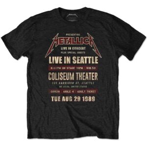 Metallica Seattle '89 Black T-Shirt