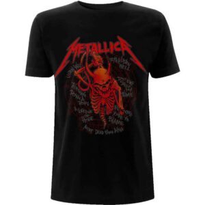 Metallica Skull Screaming Red 72 Seasons Black Back Print T-Shirt