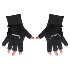 Metallica Unisex Logo Black Fingerless Gloves