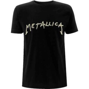 Metallica Wuz Here Black Back Print T-Shirt