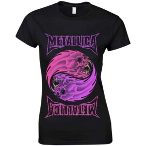 Metallica Yin Yang Purple Black Ladies T-Shirt