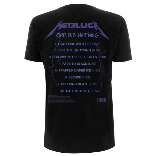 Metallica – Ride The Lightning Tracks Front / Back Print T-Shirt