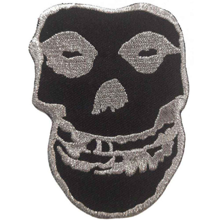 Misfits Inverted Silver Skull Patch