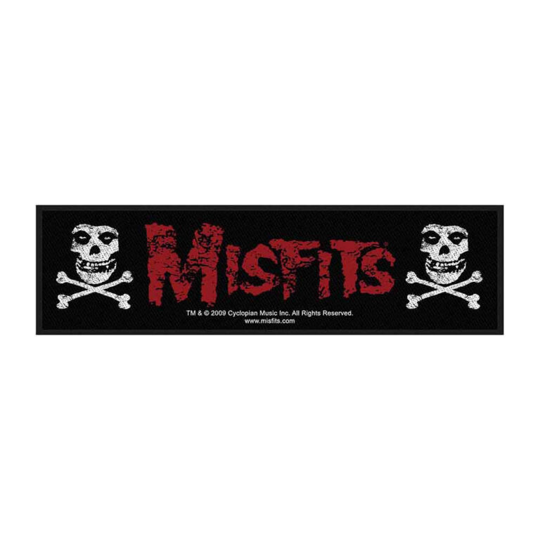 Misfits Cross Bones Large Strip Patch (200mm x 50mm)