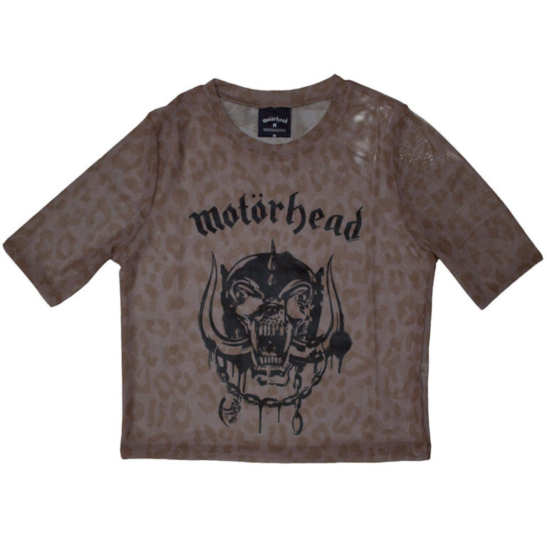 Motorhead Ladies Mesh Crop Top: Warpig Pink T-Shirt
