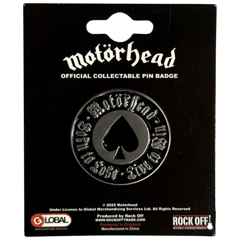 Motorhead Born To Lose Pin Badge