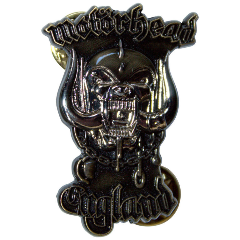 Motorhead England Gold Pin Badge