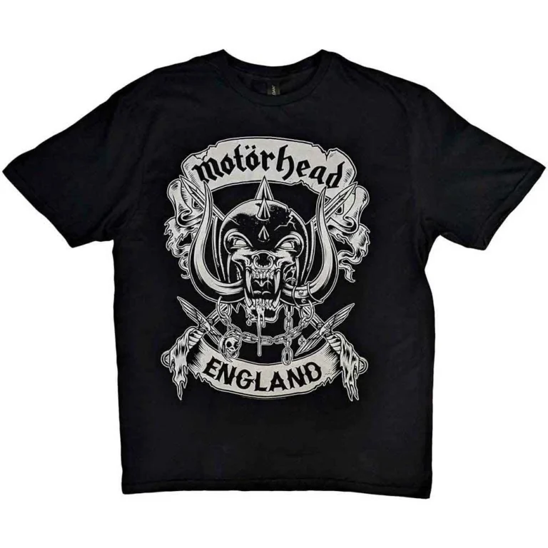 Motorhead Crossed Swords England Crest T-Shirt