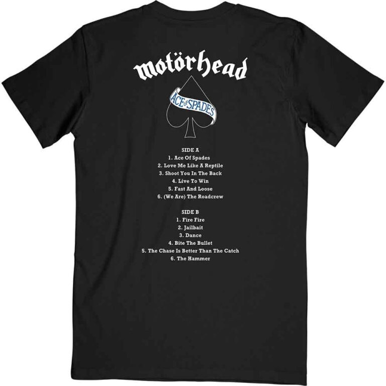 Motorhead Ace of Spades Track list T-Shirt