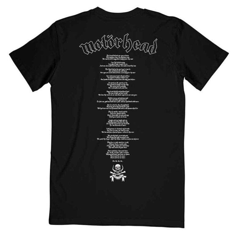 Motorhead March or Die Lyrics T-Shirt